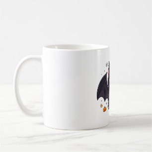 Zwarte Kat Vleermuis Kostuum Cute Halloween Huisdi Koffiemok