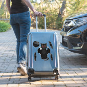 Zwarte kat, vleermuizen en maan Halloween Sticker (Koffer Insitu)