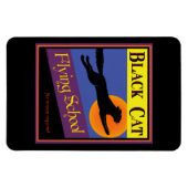 Zwarte Kat Vliegschool Flexi Magnet Magneet (Horizontaal)