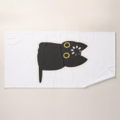 Zwarte Kat Void Laden Cute Grappige Grappige Dier Badhanddoek (Badhanddoek)