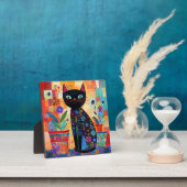 Zwarte Kat Volkskunst Fotoplaat (Insitu)