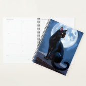 Zwarte Kat | Volledige Maan Huisdier Schilderen Planner (Display)