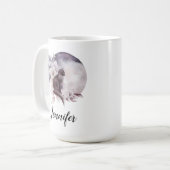 Zwarte Kat voor een magische volle maan Koffiemok (Voorkant links)