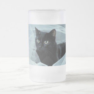 Zwarte kat voorgekookte Mok