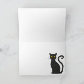 Zwarte kat: Vrolijk Halloween, kind! Kaart (Binnen)