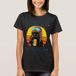 zwarte kat waar ik graag vlieg en bier en misschi t-shirt