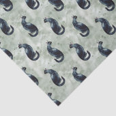 Zwarte kat-Waterverf Tissuepapier (Detail)