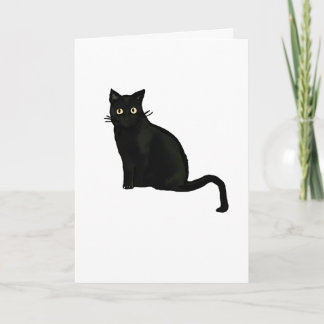 Zwarte Kat Wenskaart  Blanco Binnenkant Kaart