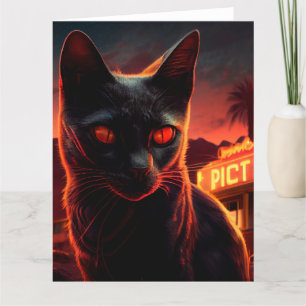 Zwarte Kat wenskaarten Kaart