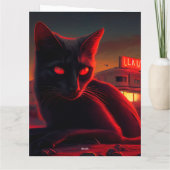 Zwarte Kat wenskaarten Kaart (Achterkant)