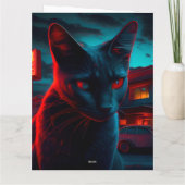 Zwarte Kat wenskaarten Kaart (Achterkant)