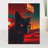 Zwarte Kat wenskaarten Kaart (Achterkant)