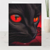 Zwarte Kat wenskaarten Kaart (Achterkant)