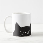 Zwarte kat, whiskers en staart koffiemok (Links)