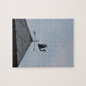 Zwarte Kat Windwijzer Legpuzzel (Horizontaal)
