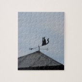 Zwarte Kat Windwijzer Legpuzzel (Verticaal)