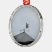 Zwarte Kat Windwijzer Metalen Ornament (Links)