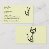 Zwarte Kat, Winking. Visitekaartje (Voorkant / Achterkant)