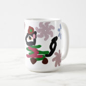 Zwarte kat winter koffiemok (Voorkant rechts)