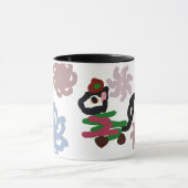 Zwarte kat winter mok (Midden)