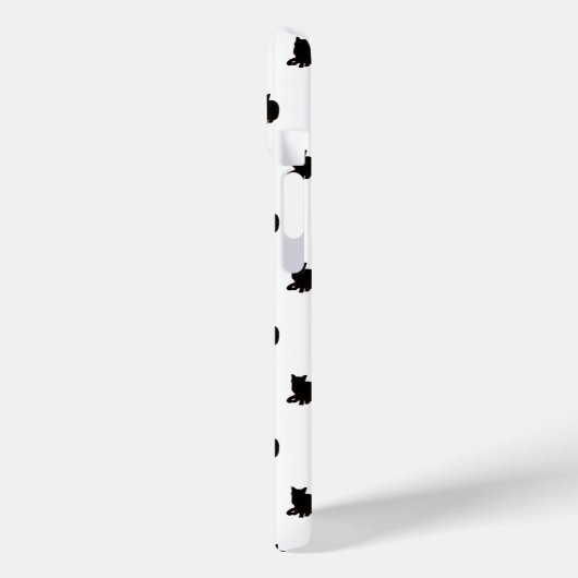 Zwarte kat (wit) Case-Mate iPhone case (Achterkant / Links)