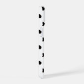Zwarte kat (wit) iPhone 15 case (Rechterkant)