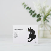 ZWARTE KAT, Wit Pareldocument Visitekaartje (Staand voorkant)