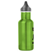 ZWARTE KAT  wit,roze Waterfles (Links)