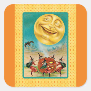  zwarte kat Witch Halloween Sticker