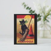  zwarte kat, Witch's kamer en Pet Briefkaart (Staand voorkant)