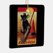 zwarte kat, Witch's kamer en Pet Keramisch Ornament (Rechts)