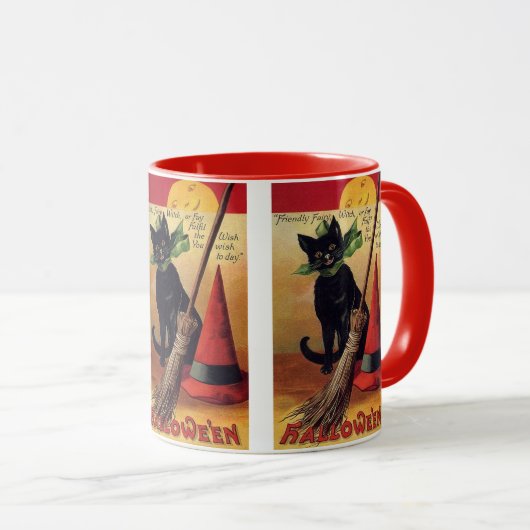  zwarte kat, Witch's kamer en Pet Mok (Voorkant rechts)