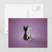 Zwarte kat Witte kat (kleur 4) Briefkaart (Voorkant / Achterkant)