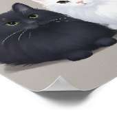 zwarte kat witte kat poster (Hoek)