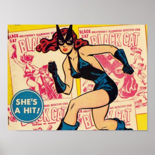 Zwarte Kat, zij is een succes Poster (Voorkant)