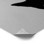 Zwarte Kat zijaanzicht Poster (Hoek)