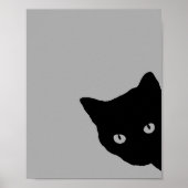 Zwarte Kat zijaanzicht Poster (Voorkant)