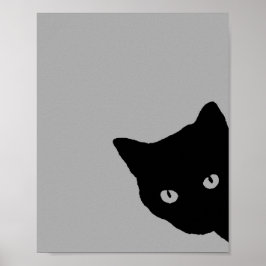 Zwarte Kat zijaanzicht Poster
