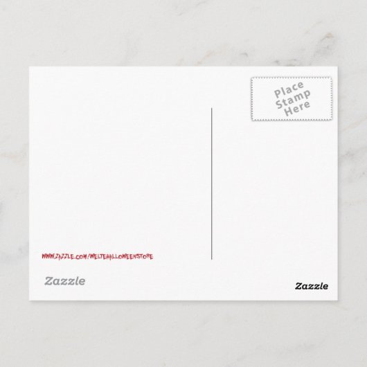 Zwarte kat zittend op log schaduw briefkaart (Achterkant)