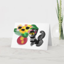 Zwarte kat zonnebloemen 