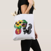 Zwarte kat zonnebloemen  tote bag (Dichtbij)