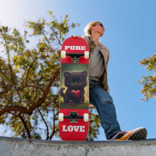 ZWARTE KAT ZORGEN LOVE SKATEBOARDEN PERSOONLIJK SKATEBOARD