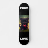 ZWARTE KAT ZORGEN LOVE SKATEBOARDEN PERSOONLIJK SKATEBOARD (Voorkant)