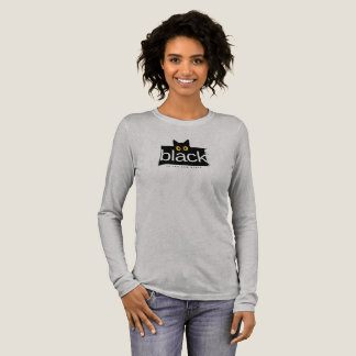Zwarte Kat 'Zwart is het Nieuwe Zwart' Grappige T- Tri-Blend Shirt