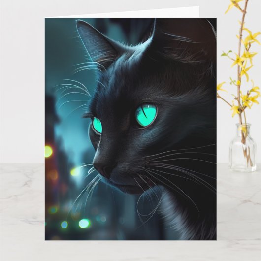 Zwarte Katansichtkaarten Kaart (Gele Bloem)