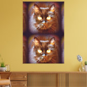 zwarte katje canvas afdruk (Insitu (Woonkamer))