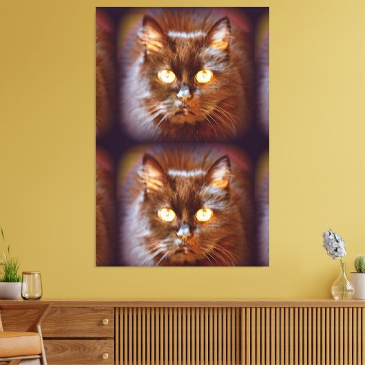 zwarte katje canvas afdruk (Insitu (Woonkamer))