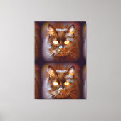 zwarte katje canvas afdruk (Voorkant)