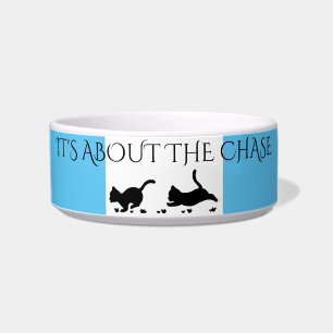 Zwarte katjes die aangepaste kom voeden!