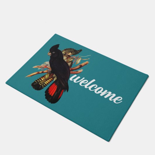  zwarte katkatoeno | Elizabeth Gould 1800 Deurmat (Schuin)